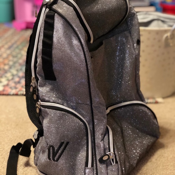 varsity glitter game day backpack